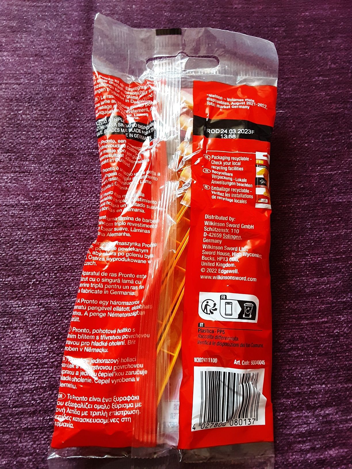 Maszynki jedorazowe Wilkinson SWORD Pronto 5-pak