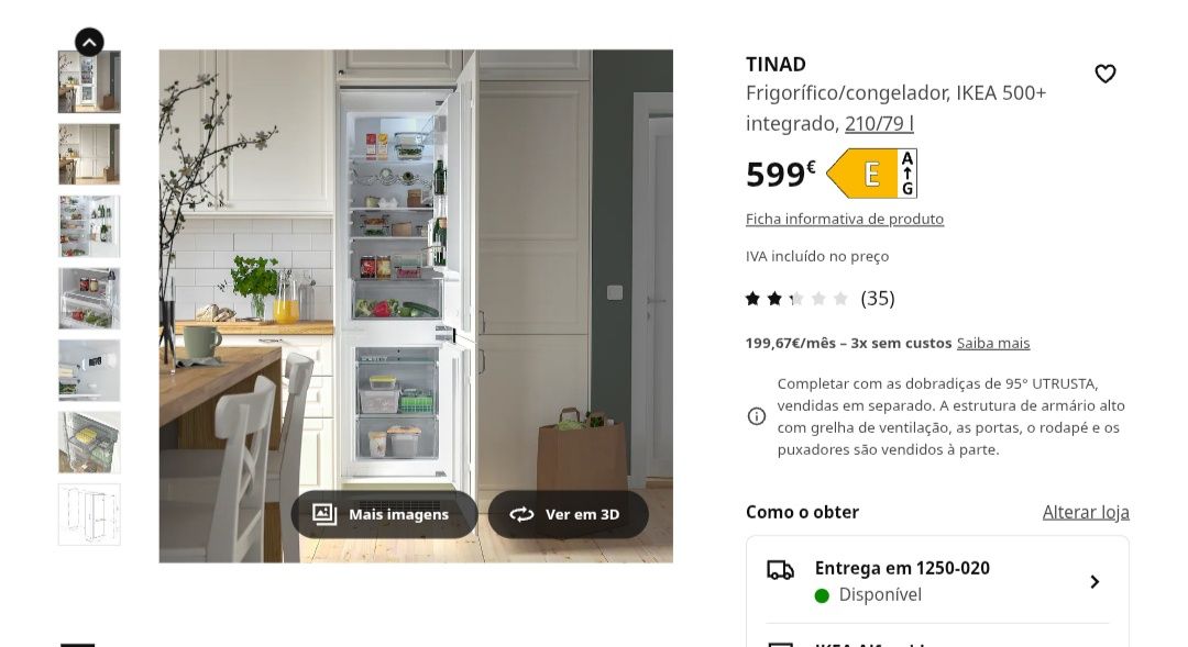 Frigorífico IKEA novo