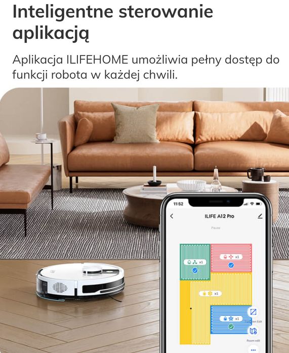 Odkurzacz Ilife A12pro robot sprzątający stacja LIDAR , roomba xiaomi