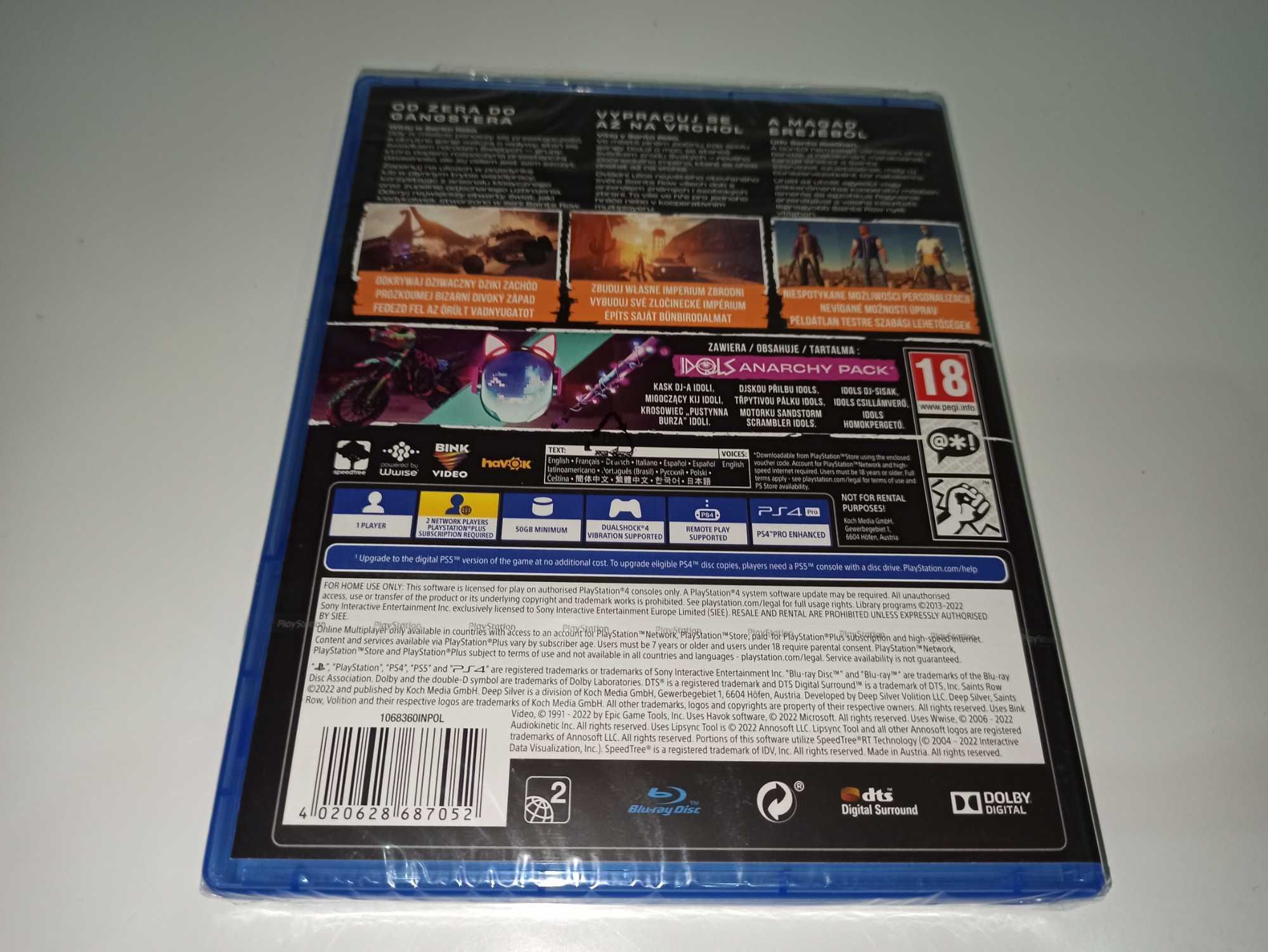 ps4 SAINTS ROW DAY ONE EDITION po polsku nowa! folia!
