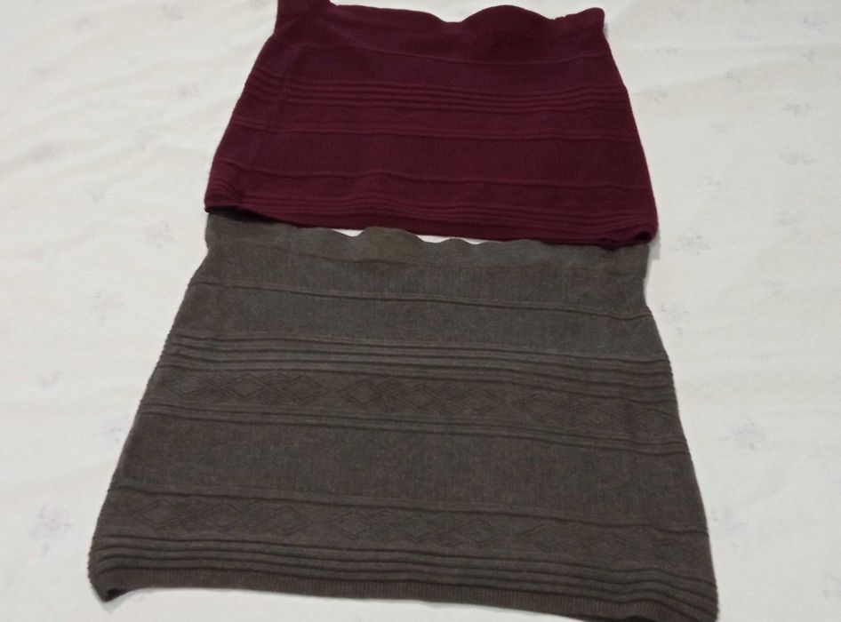 Saia em malhinha ajustável à sua silhueta - bordeaux - L