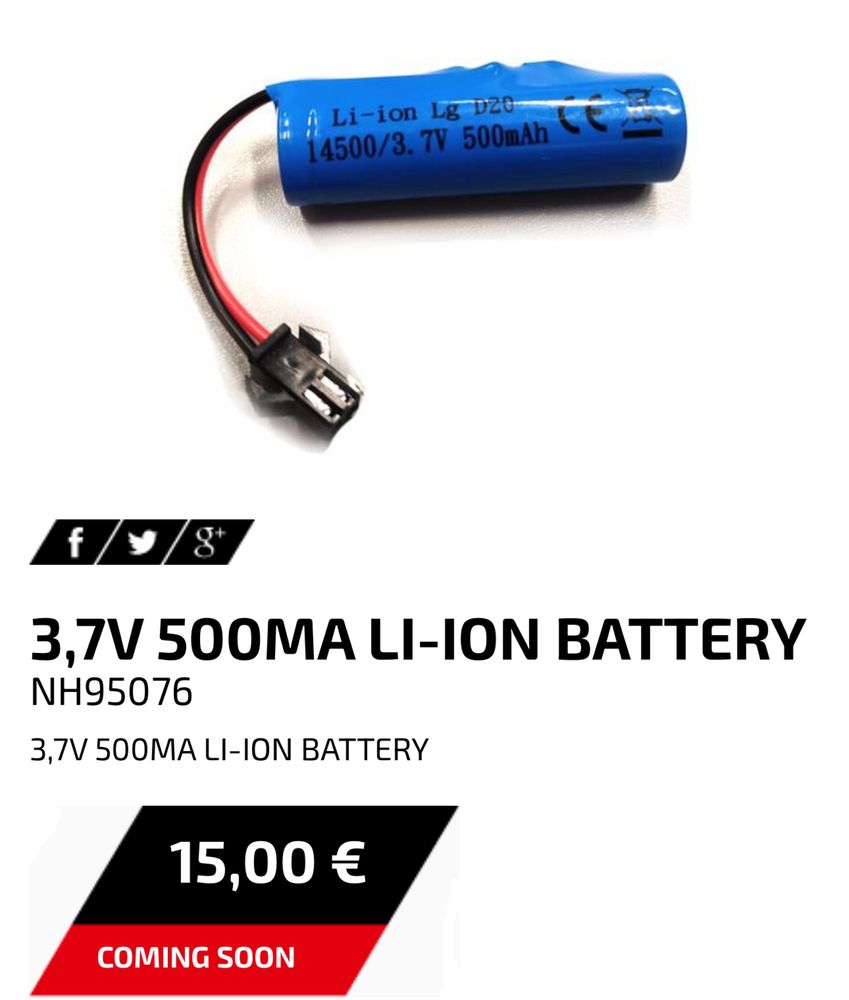 3,7V 500Ma LI-ION Battery NH95076