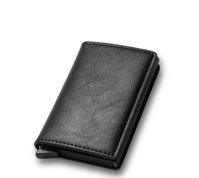 DIENQI futerał na karty z włókna węglowego portfele mężczyźni marka