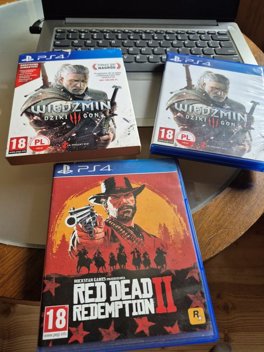 Red dead redemption 2 i Wiedzmin 3 na PlayStation 4 Ps5