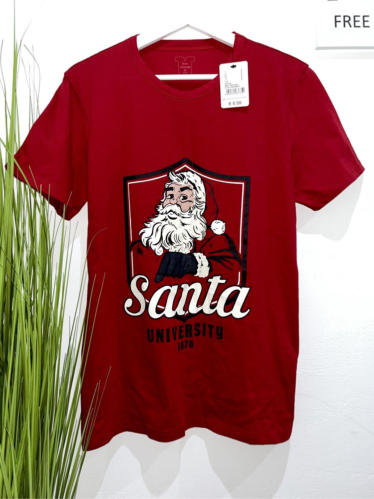 100% bawełny. Tezenis r.S męski t-shirt „Santa” na prezent