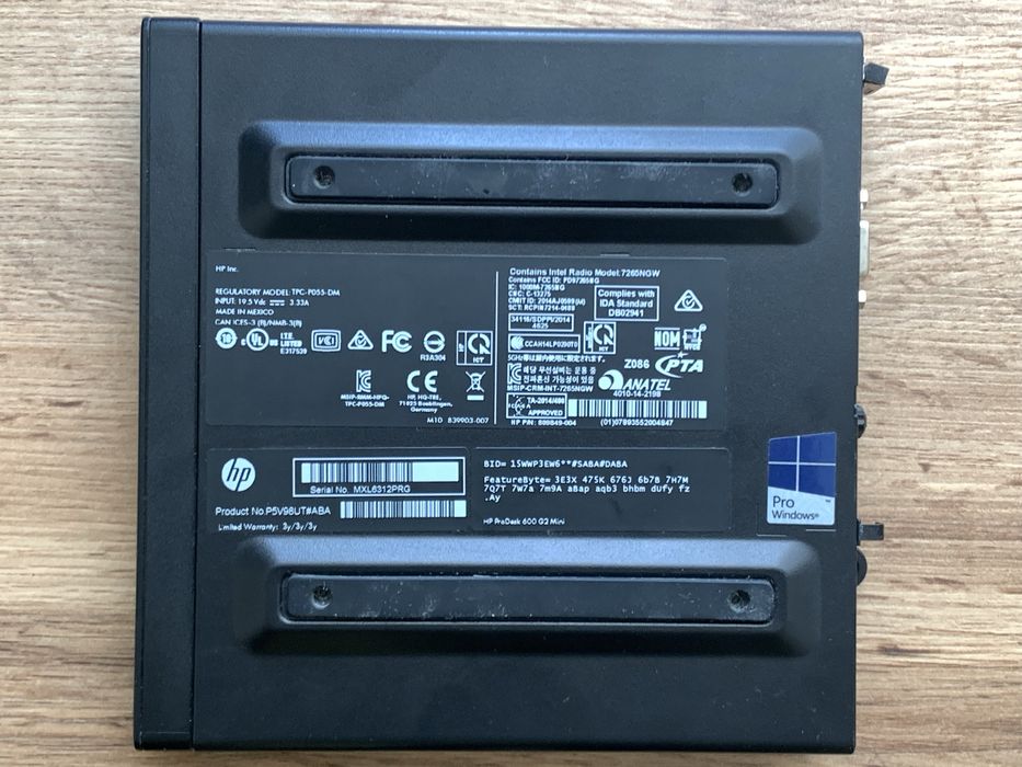 HP ProDesk 600 G2 Mini PC i5-6500T/RAM 16Gb ddr3/SSD M2 128Gb