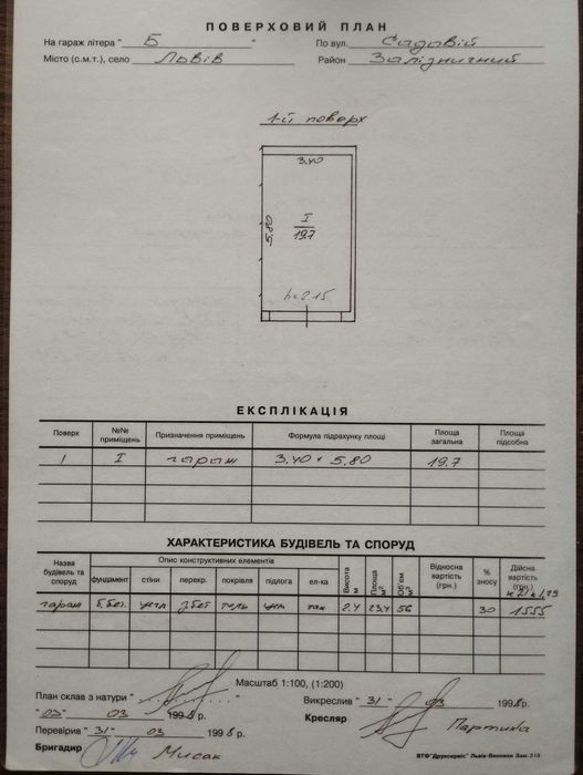 Гараж, вул Садова, кооператив "Ветеран"