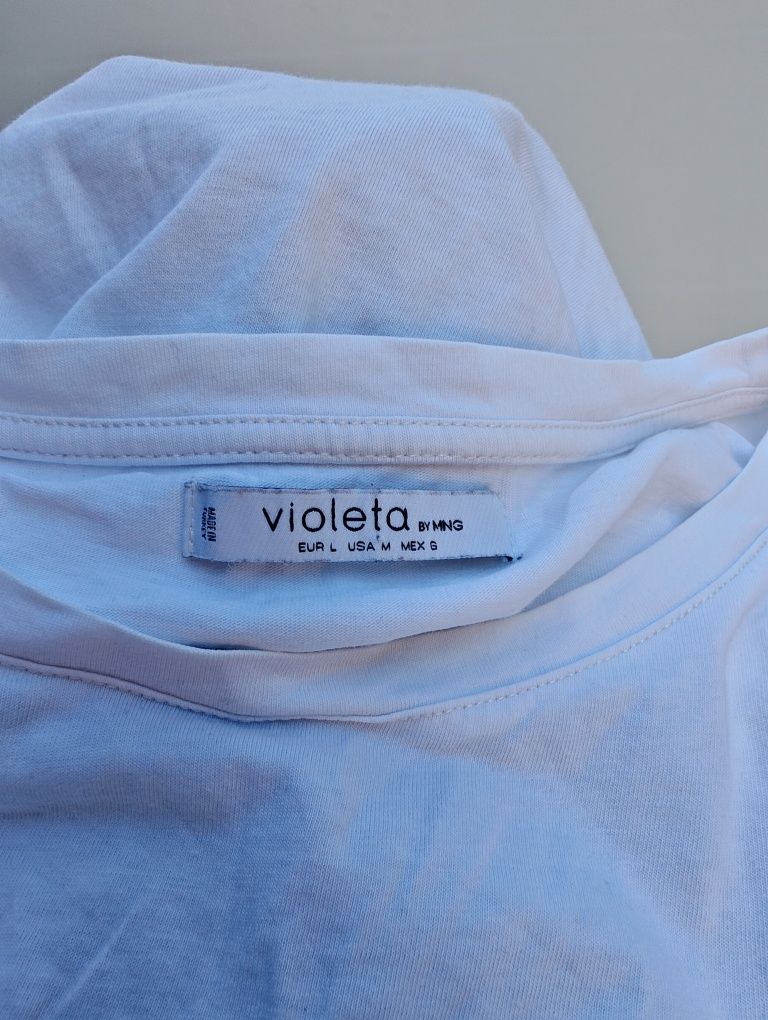 Violeta by Mango bluzka street wear luźna great odkryte ramię L