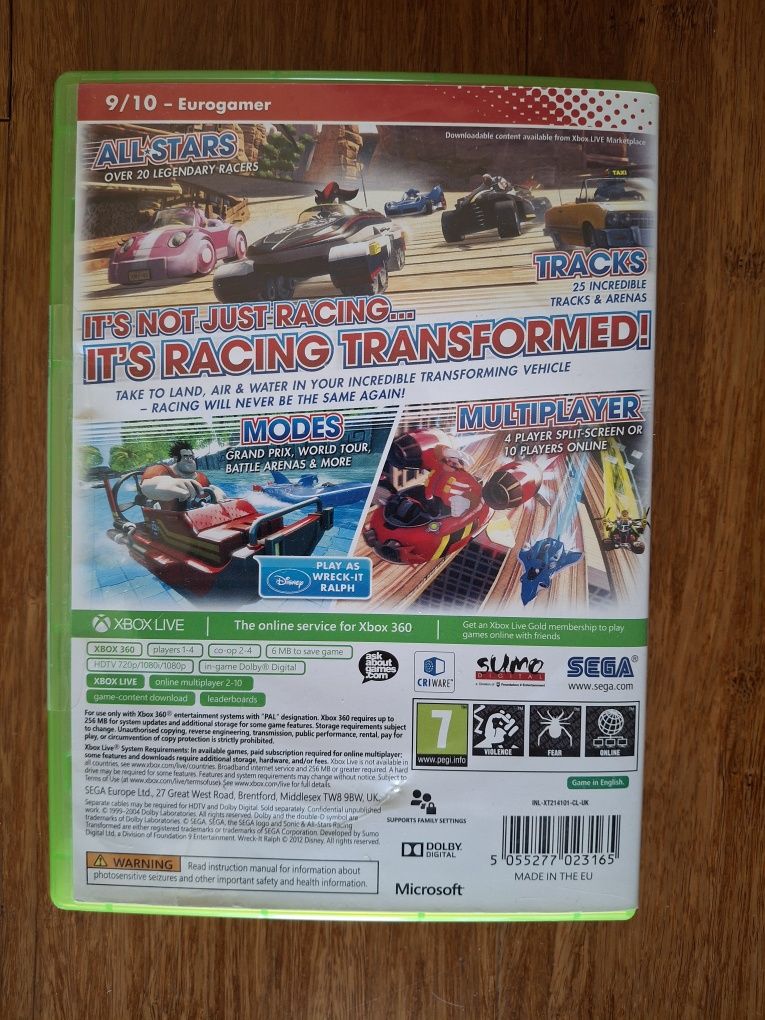 Sonic All Stars Racing Transformered Xbox 360