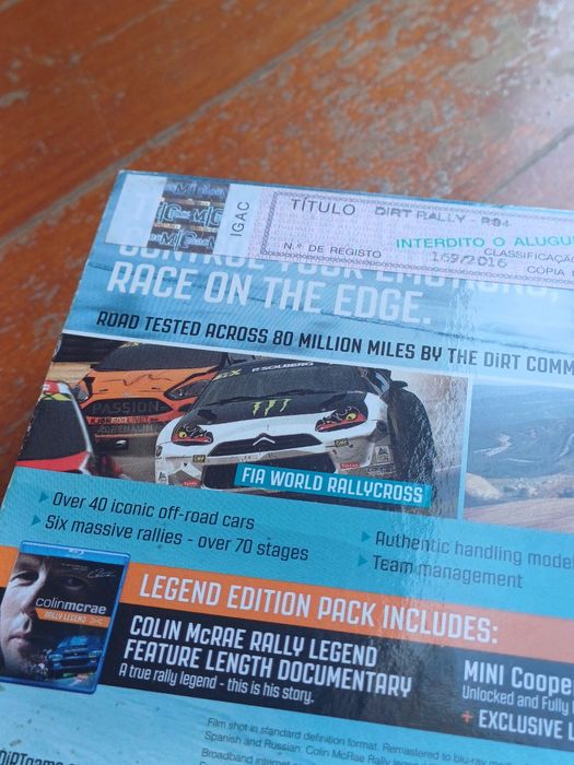 Jogo Dirty Rally Ps4 + filme