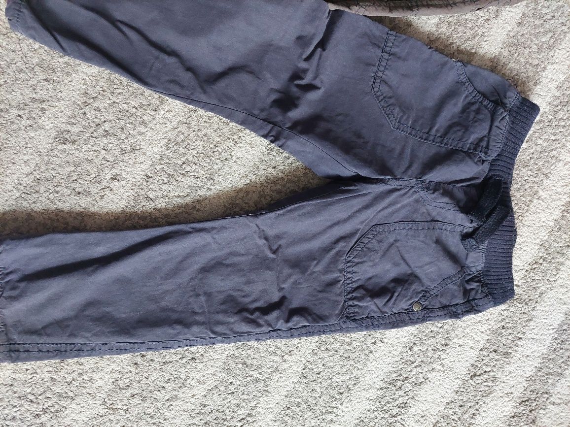 Spodnie x2 ,  na podszewce ZARA roz 98, szary,grant, na wiosnę, ociepl