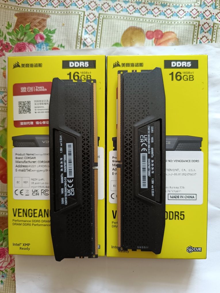 Оперативна пам'ять Corsair Vengeance DDR5, 6000MHz, 32 gb (2x16), нова