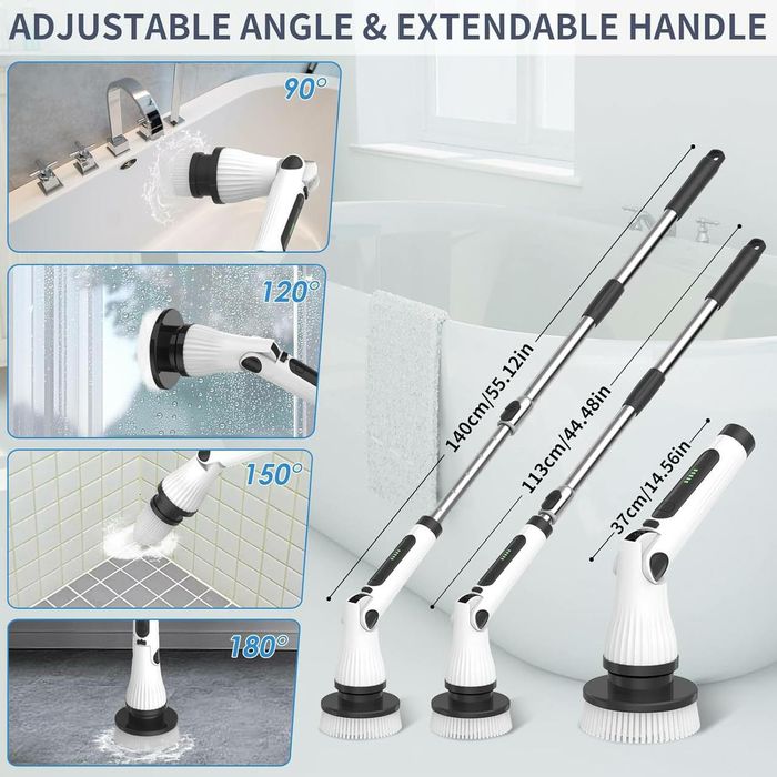 Электрический скруббер,швабра,щітка. беспроводная чистящая щетка,