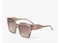 Jimmy Choo ELENI/G/S  okulary przecisloneczne orginalne bezowe bez