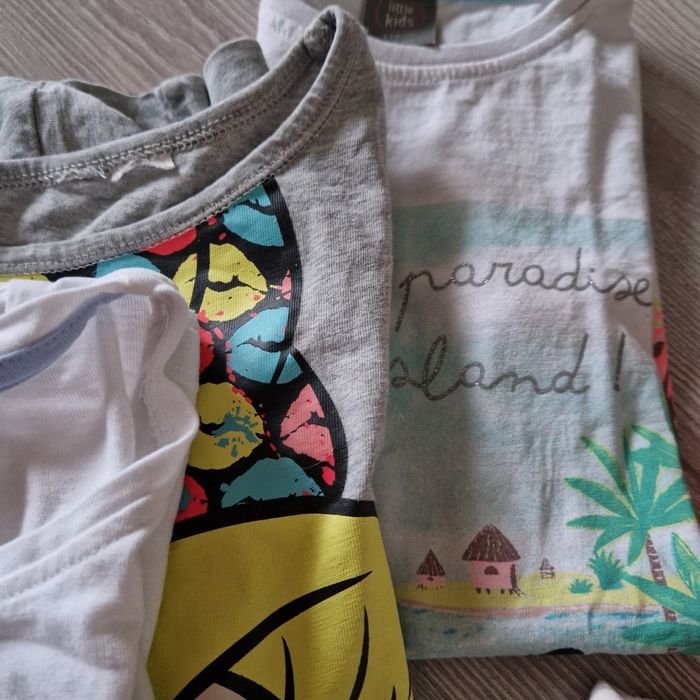 5 par koszulek z krótkim rękawem dla dziewczynki 116-122