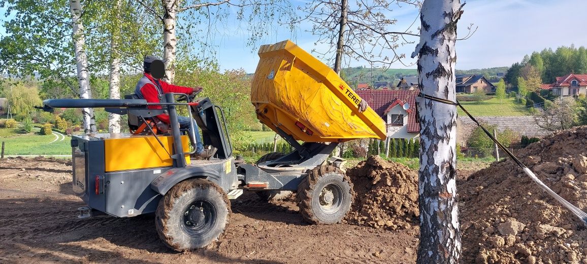 Koparko Ładowarka,  Minikoparka, , Budowa Dróg , Fundamenty, Wozidło 3