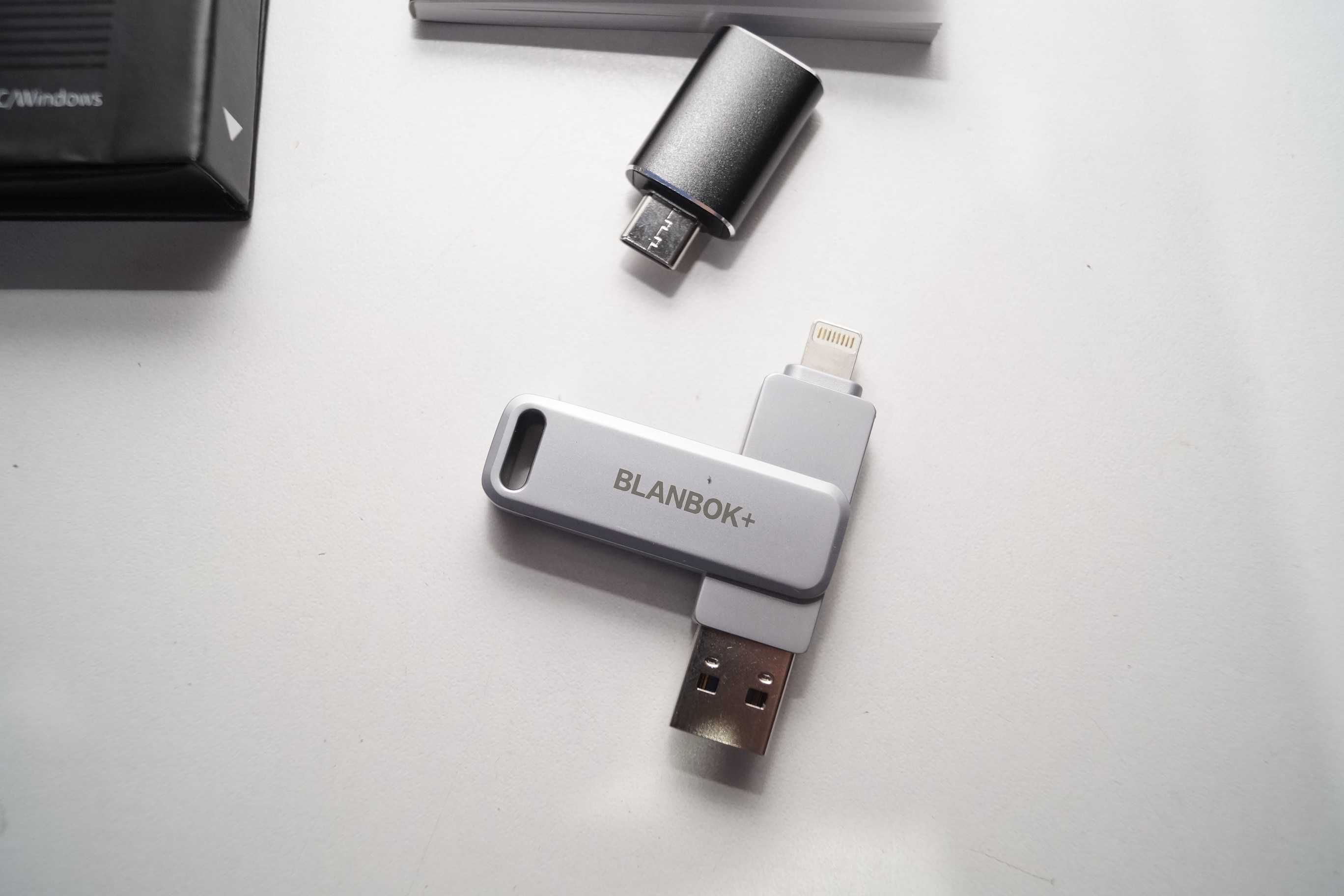 Pamięć zewnętrzna USB BLANBOK+ Pendrive Apple MFI USB-C 128GB iPhone