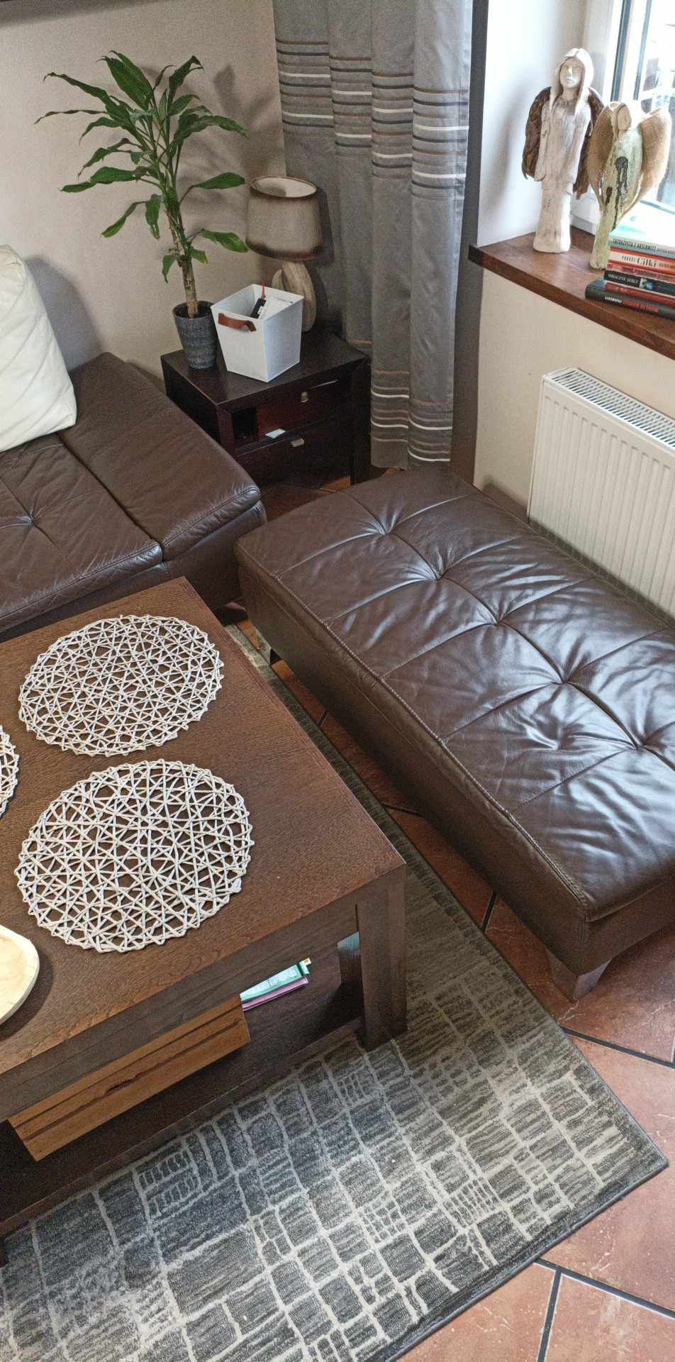 Wypoczynek  sofa Narożnik skórzany