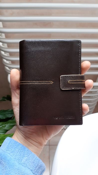 Portfel męski VIP collection skórzany, ciemny brąz
