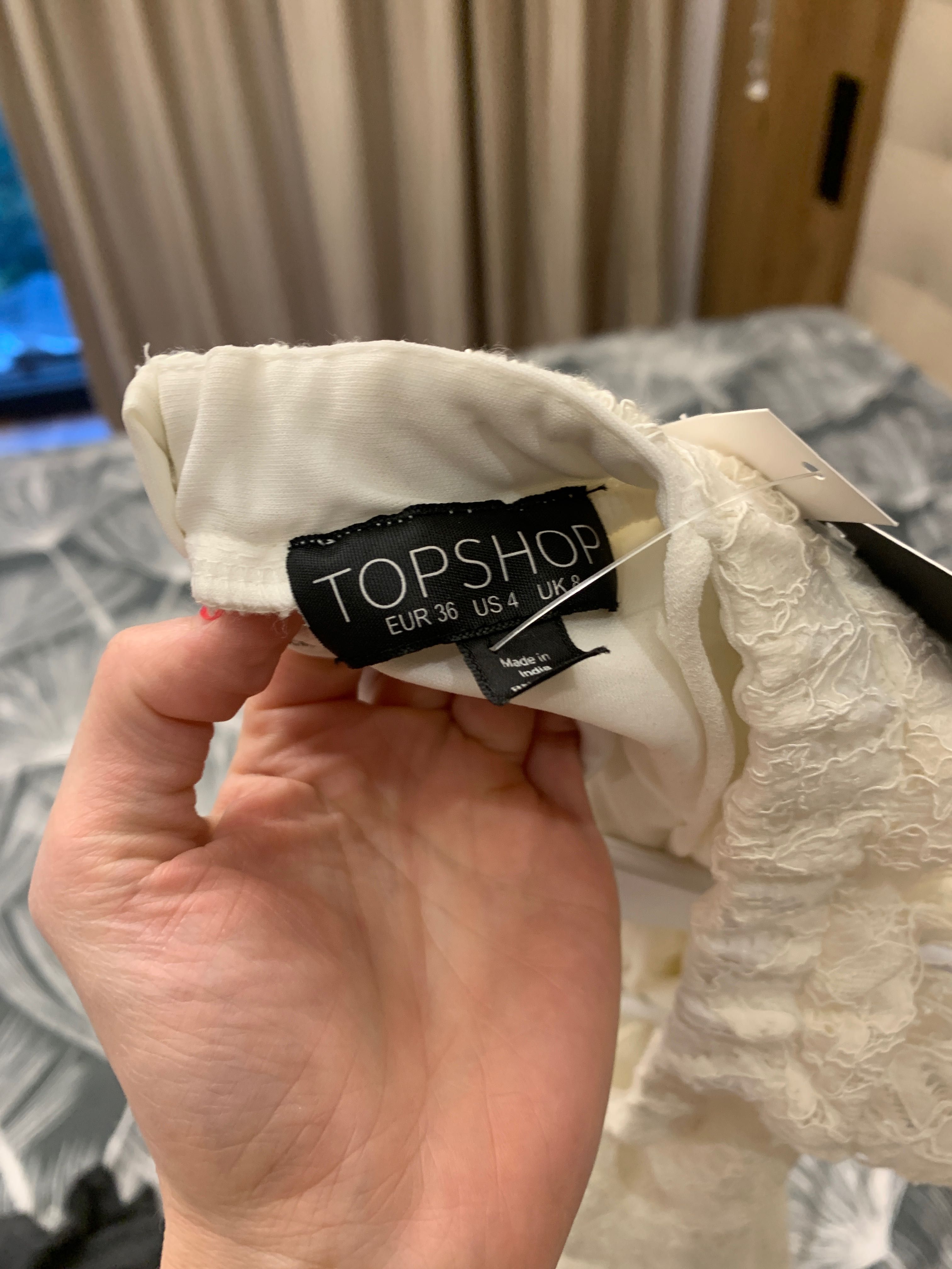 Klasyczna biała sukienka Topshop rozmiar 36 Nowa