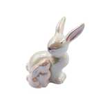Zajączki Ceramiczne Porcelanowe 12 cm Wielkanocna Dekoracja Ozdoba