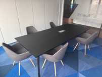 Stół konferencyjny stół drewniany czarny Loft biurko