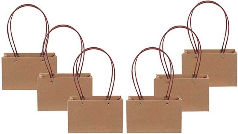 Torebki papierowe na kwiaty naturalna 8szt