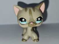 Oryginalny Littlest pet shop szary kot shorthair #468 LPS