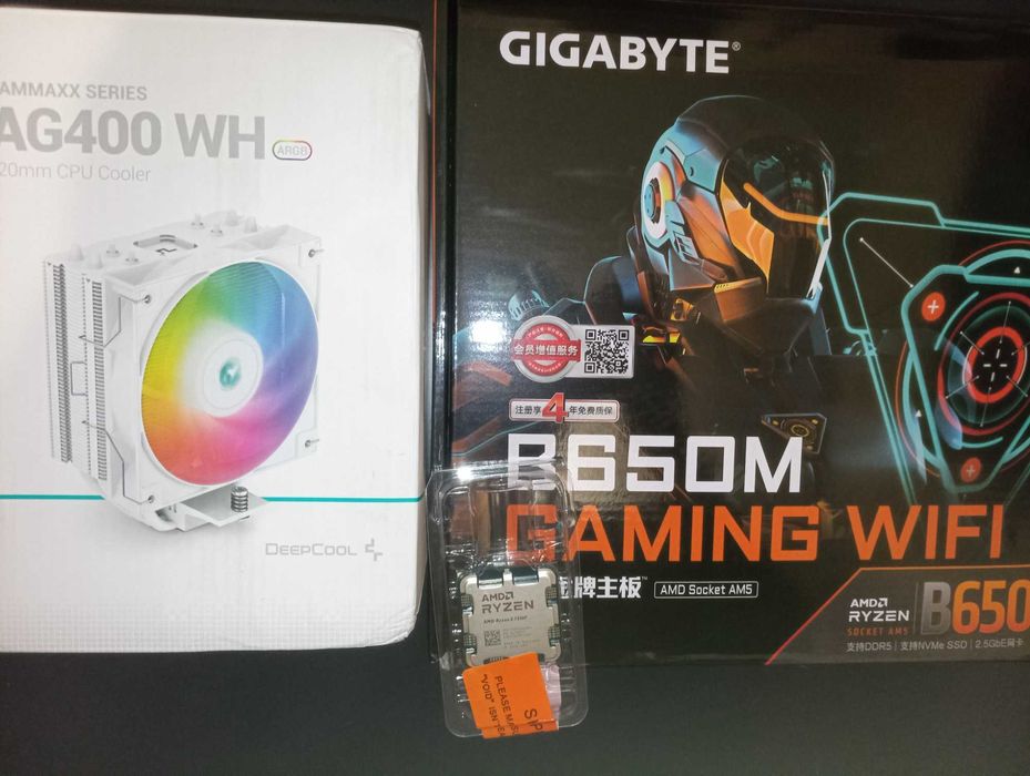 Gigabyte B650M GAMING WIFI AM5, AMD Ryzen 5 7500f, Deepcool комплект