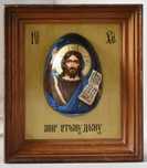 Ikona Jezus Pantokrator w formie jajka
