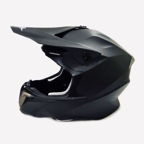 Мото шлем FGN мотокросс эндуро чёрный матовый сертификат размер L