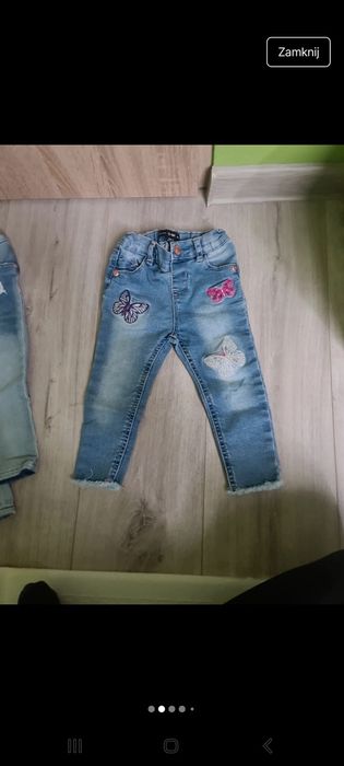 3pary spodni jeansowych dla Dziewczynki , rozmiar 86 ;)