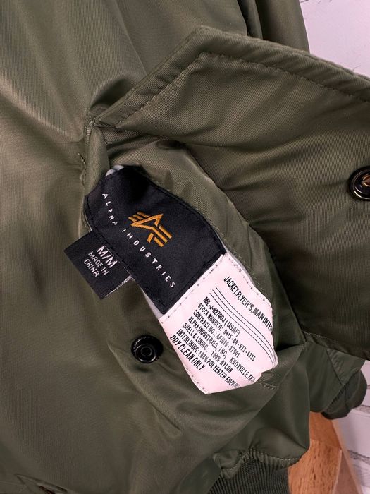 Чоловічий двосторонній бомбер Alpha Industries Ma-1 олива L/XL