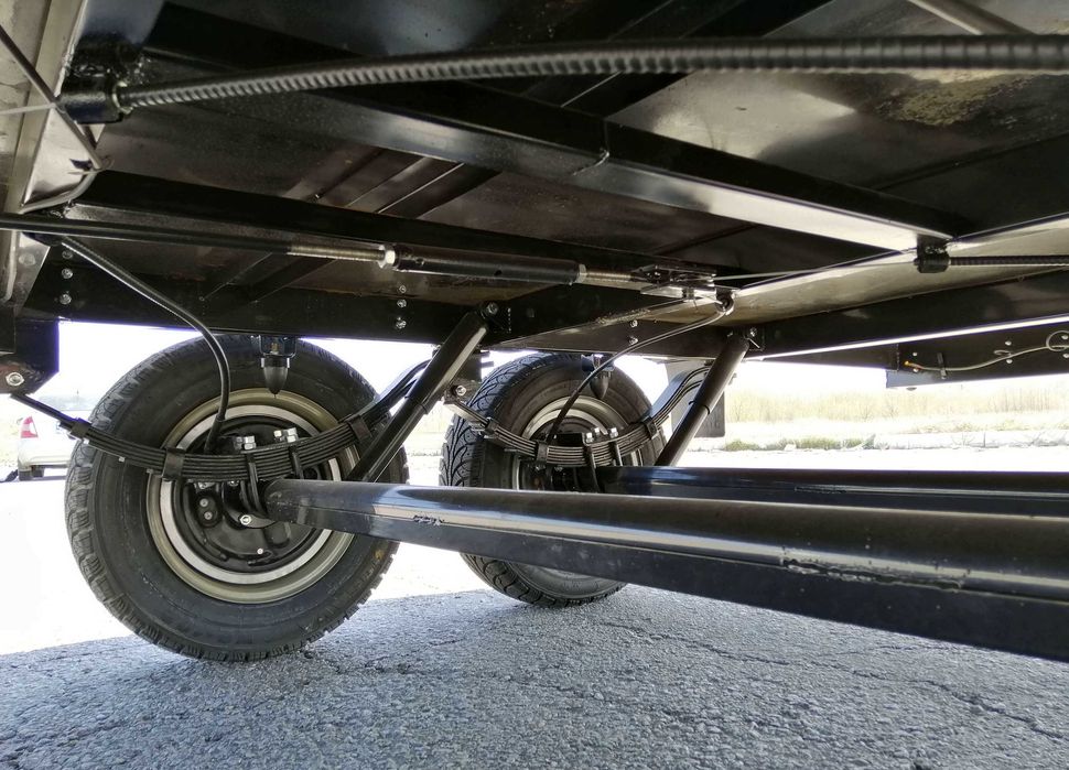 Гальмівний двовісний прицеп 3200*1560 КРД-109 тормозний причіп