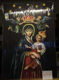 Maryja z dzieciątkiem duży obraz farby olejne na płótnie 130x90