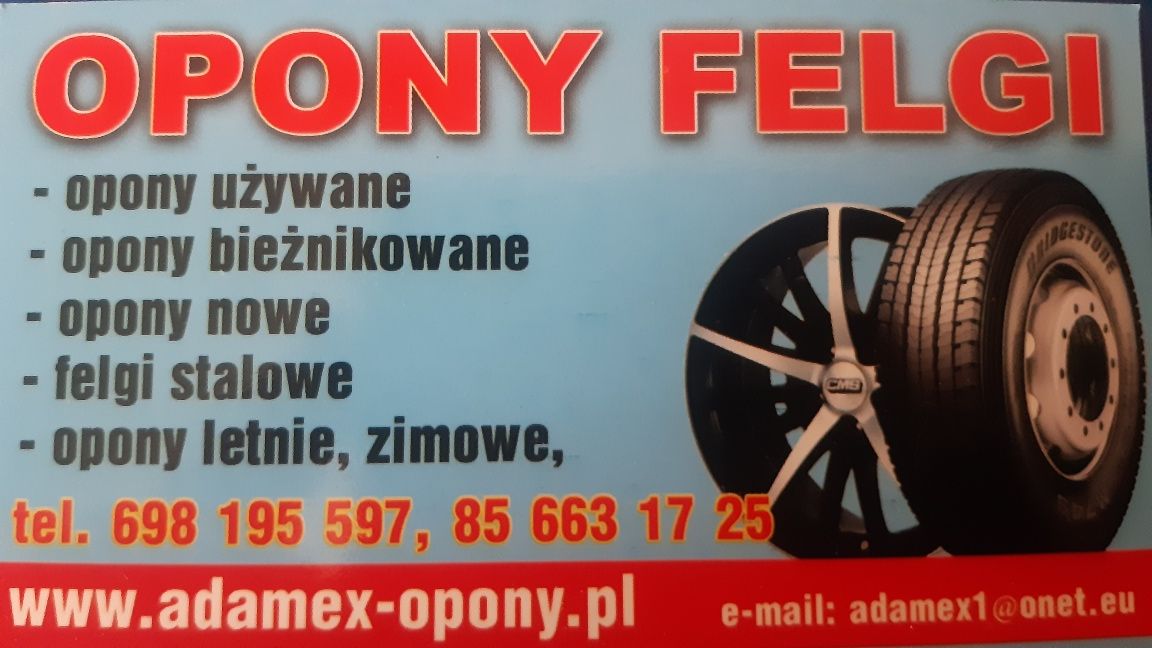 OPONY LETNIE 13÷14÷15÷16÷17÷18÷19.Możliwość montażu i wysyłki.