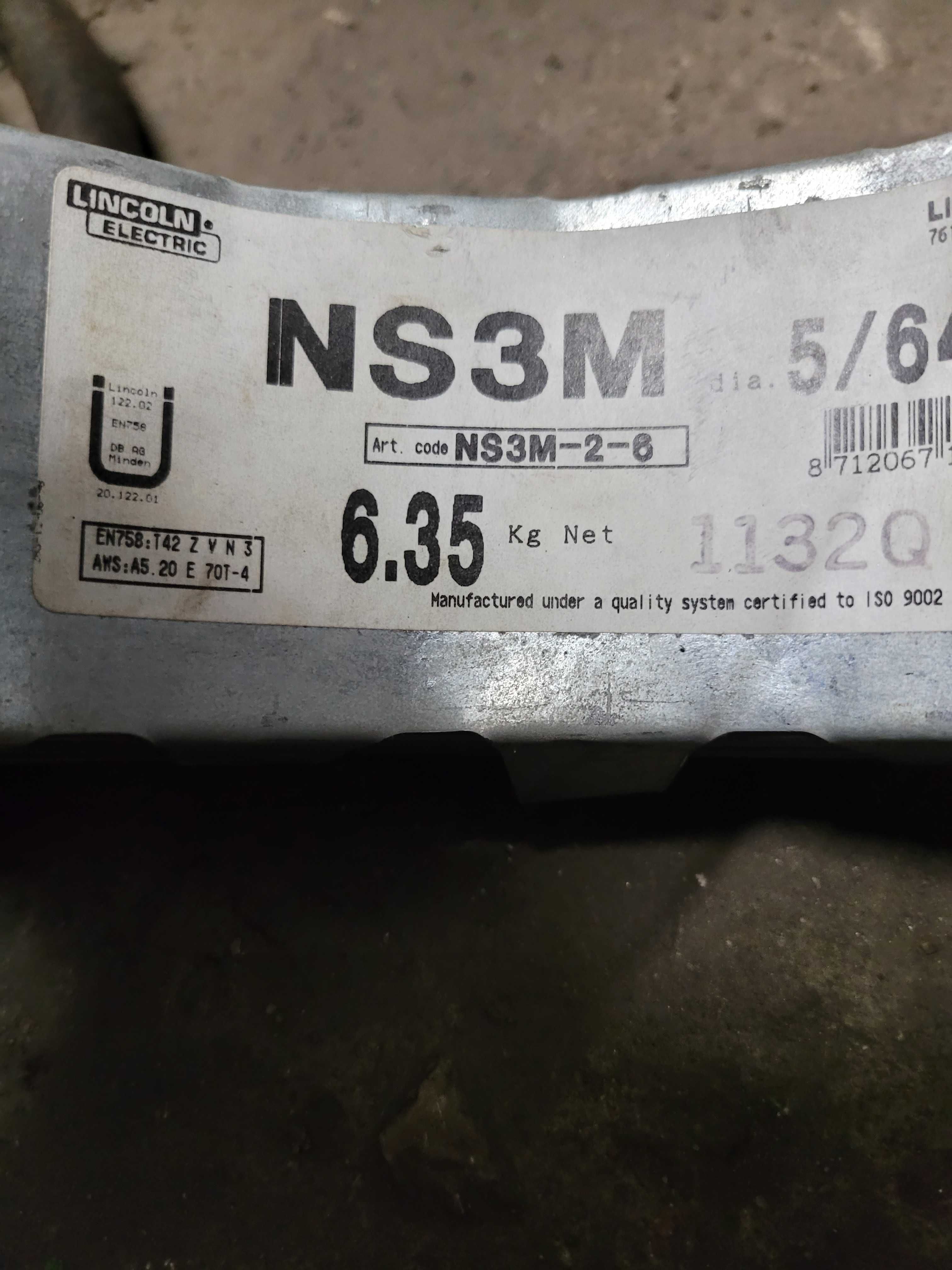 3x Drut spawalniczy NS-3M NS3M 2.0mm samoosłonowy LINCOLN ELECTRIC