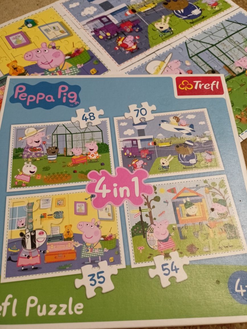 Puzzle Świnka Peppa 4 w 1
