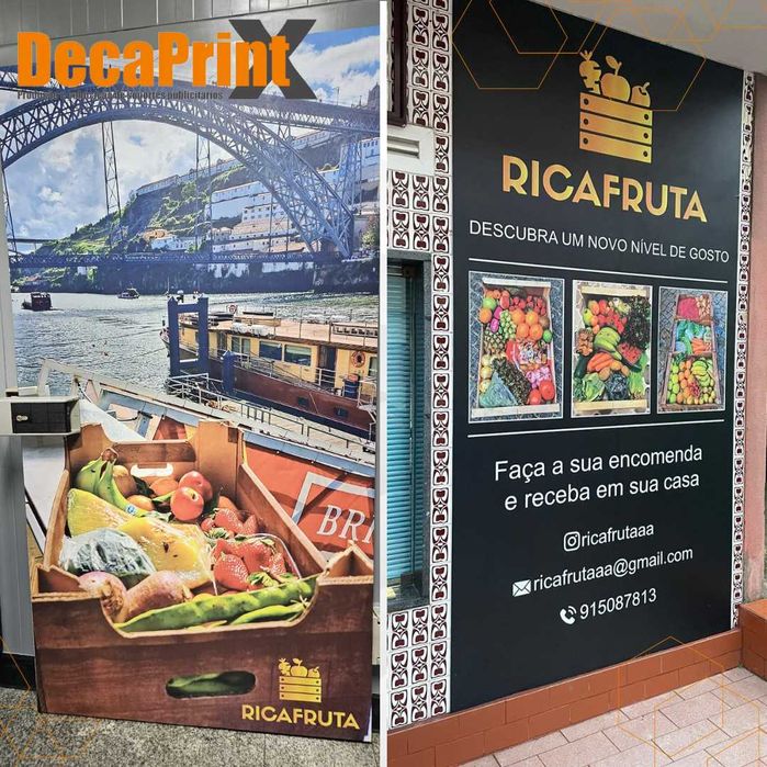 Decoração de montras, vinil e outros suportes publicitários