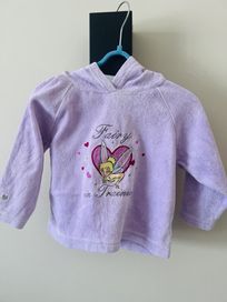 Disney Dzwoneczek bluza z kapturem liliowa r. 12-18 mc 86 cm