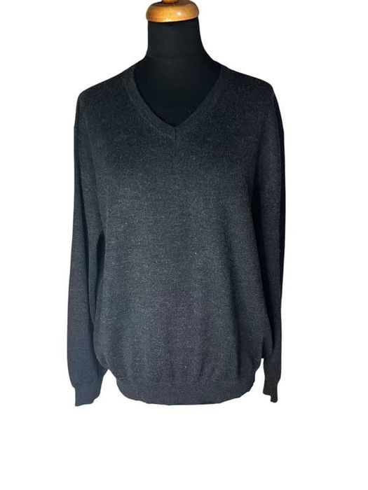 Elegancki męski sweter w serek stylowy Christian Berg xxl wełna premiu