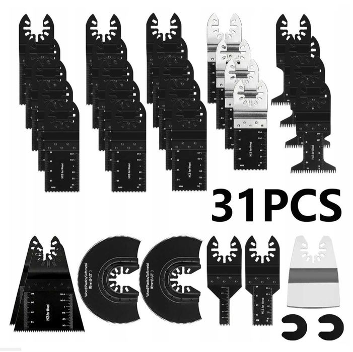 Komplet Brzeszczotów 31 szt. do Multitoola Piły Drewna Metalu Uniwersa