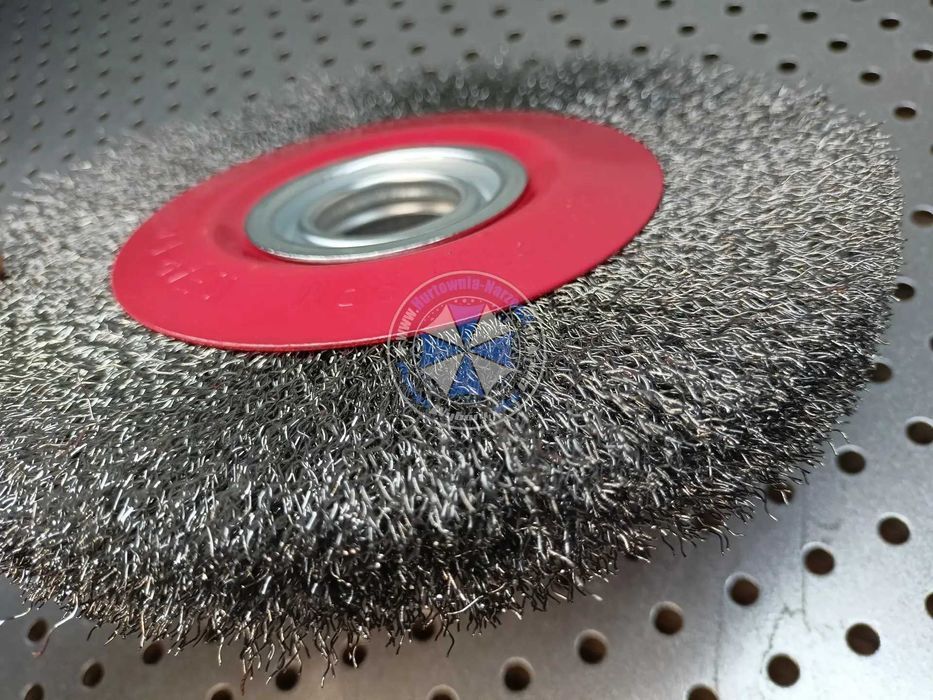 Szczotka Tarczowa 200mm + Redukcje  szczotka druciana 200mm