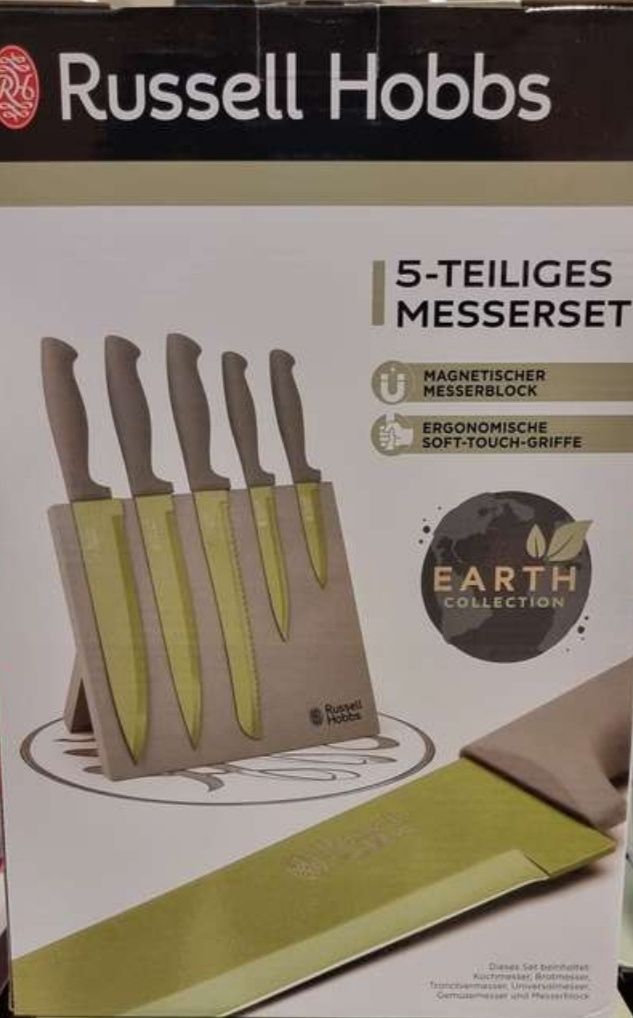 Komplet noży z listwą magnetyczną Russell Hobbs EARTH 5 szt.