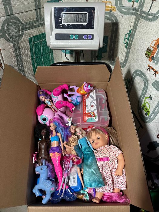 10,20kg zabawek twardych używanych dla dziewczynek od 3 lat