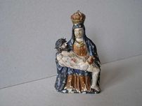 Pieta - rzezba drewniana , polichromowana XIXw.