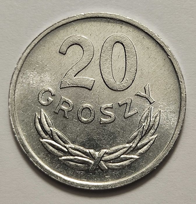 20 gr 1985 r., destrukt - cętkowany rewers - E5