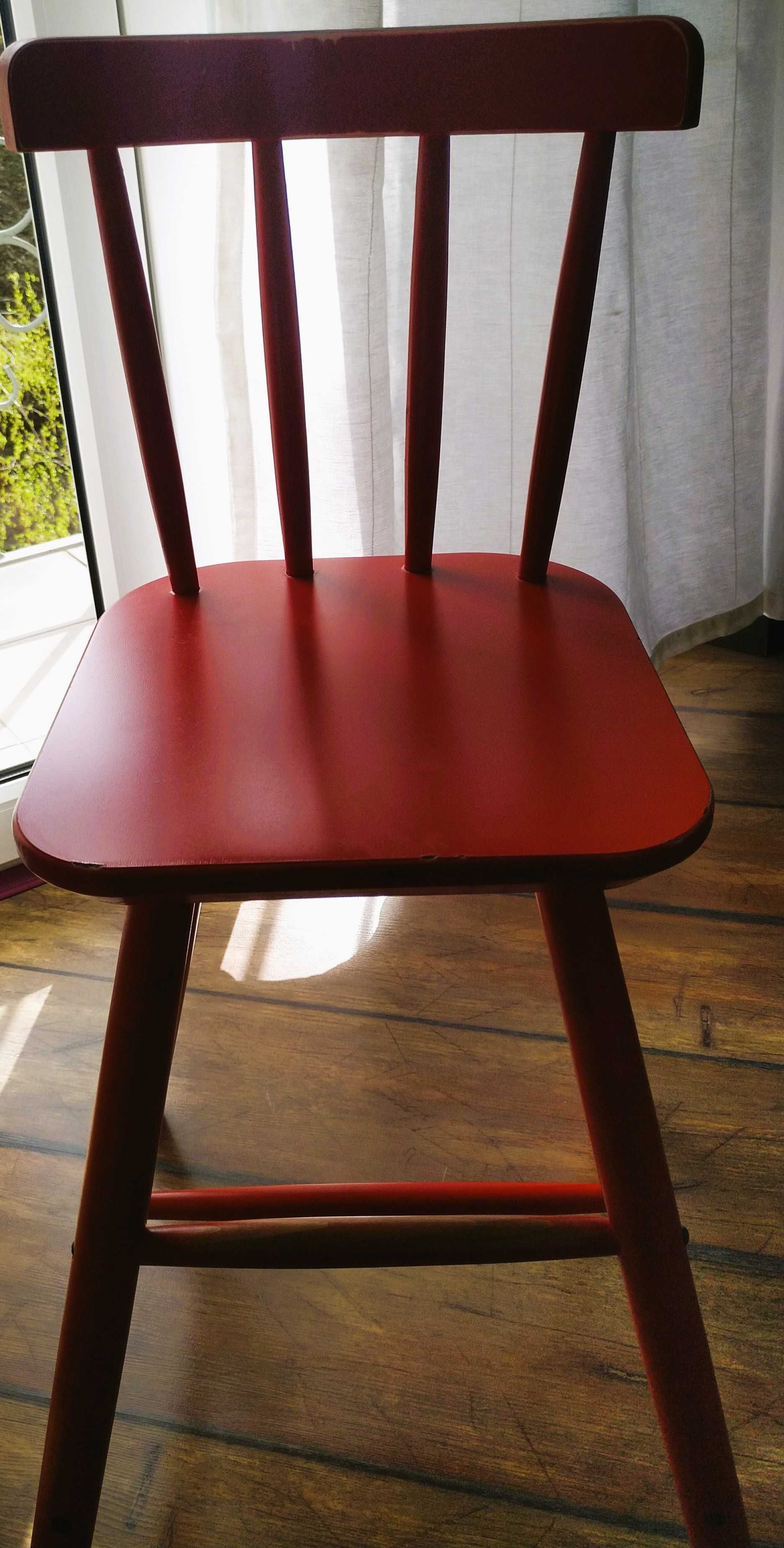 Ikea Agam krzesełko dziecięce czerwone
