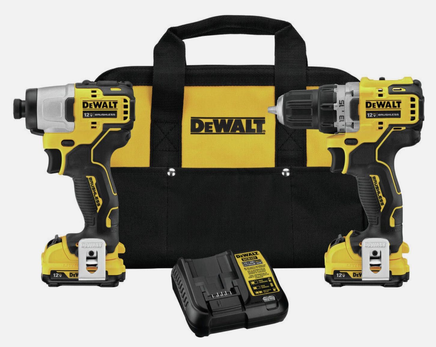 Набір безщіткових шуруповертів DEWALT DCK221F2 XTREME 12V MAX