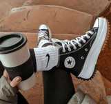 Converse za kostkę damskie czarne trampki modne nowe hit 39